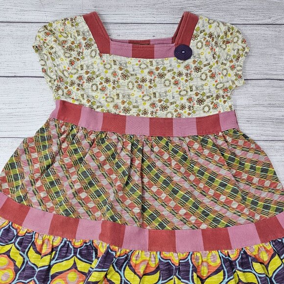 Matilda Jane‎ Girls You & Me Mimi Stripe Tiered Dress Size 6 - Picture 1 of 4